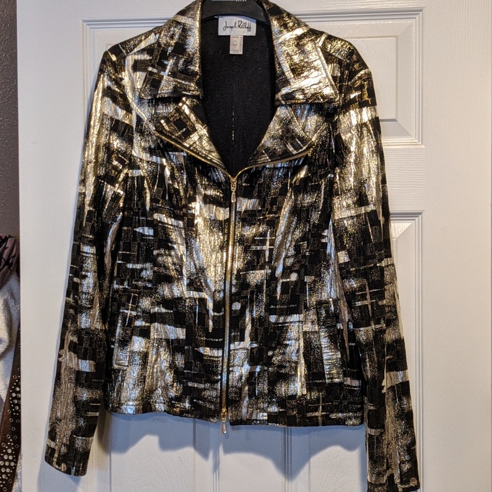Metallic gold and black Joseph Ribkoff Jacket